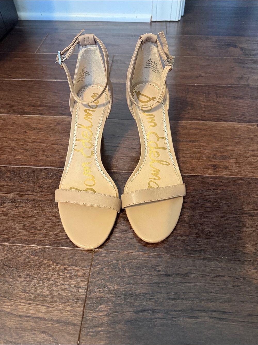 Sam Edelman Beige/Nude Ankle-Strap Heel Sandal